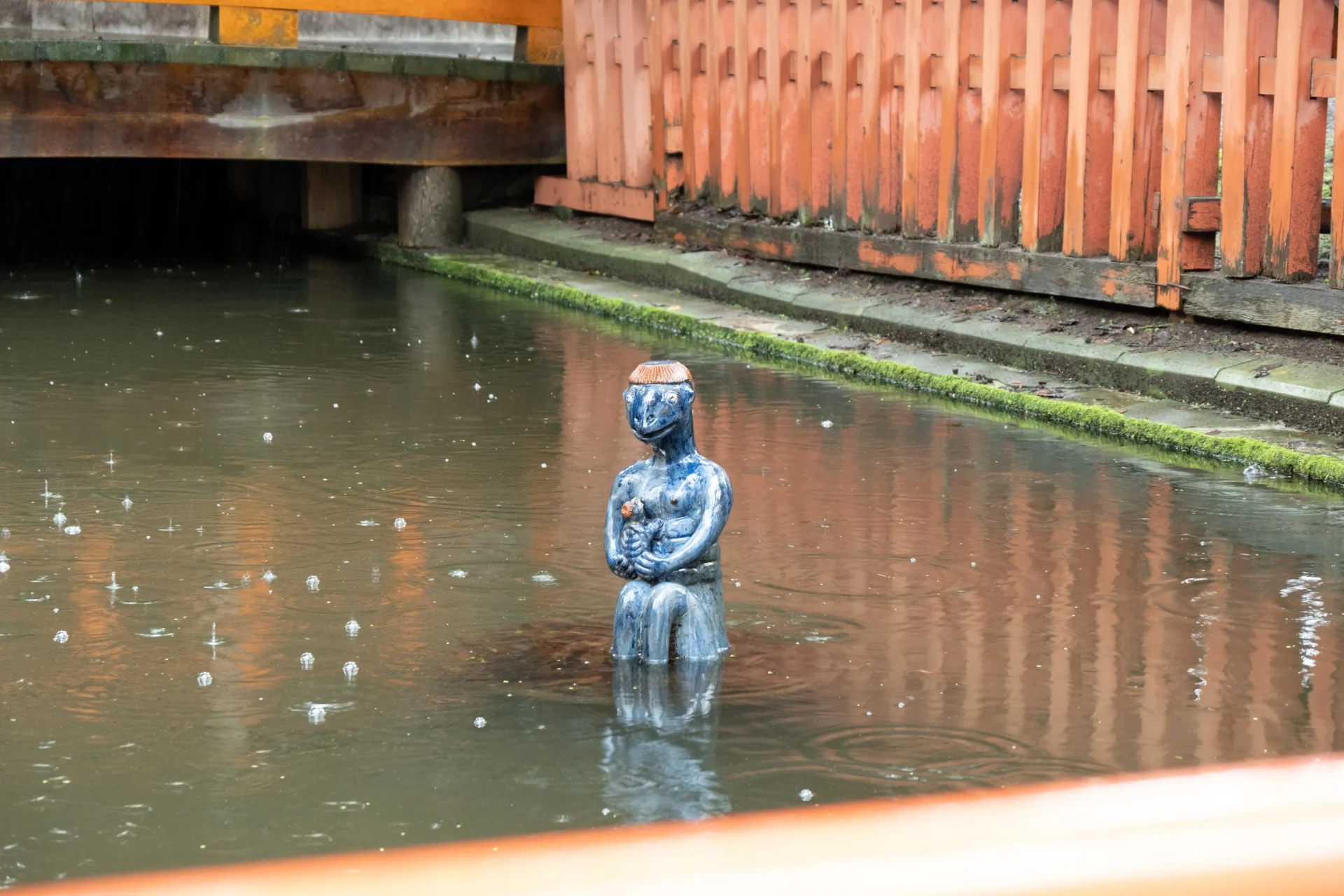 櫛引八幡宮の河童像